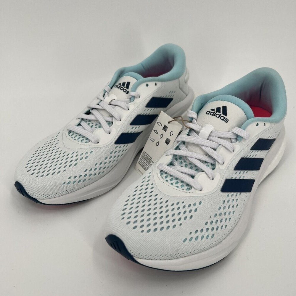Adidas Women's Supernova 2 Running Shoes 10 White/Blue FW9100 Athletic Sneaker - Picture 2 of 10